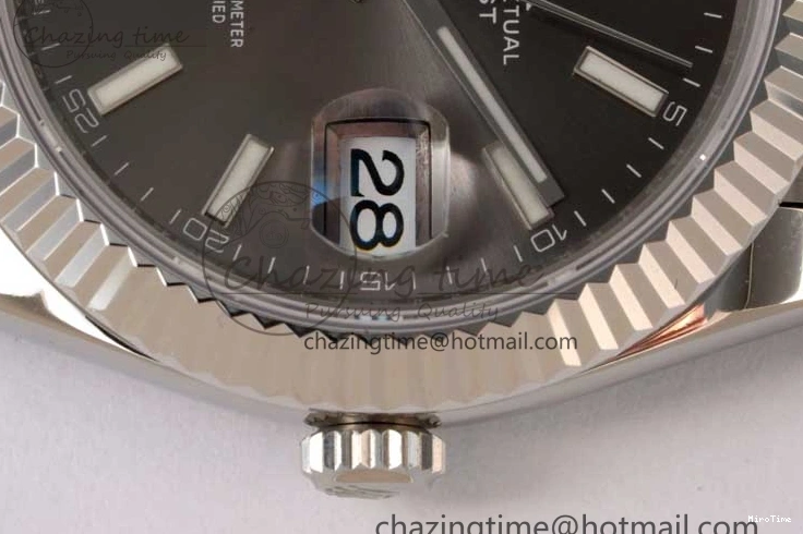 MiroTime 0314 Trendsetting DateJust 41 126334 ZF 1:1 Best Edition 904L Steel Gray Dial Stick Marker on Jubilee Bracelet A 2372